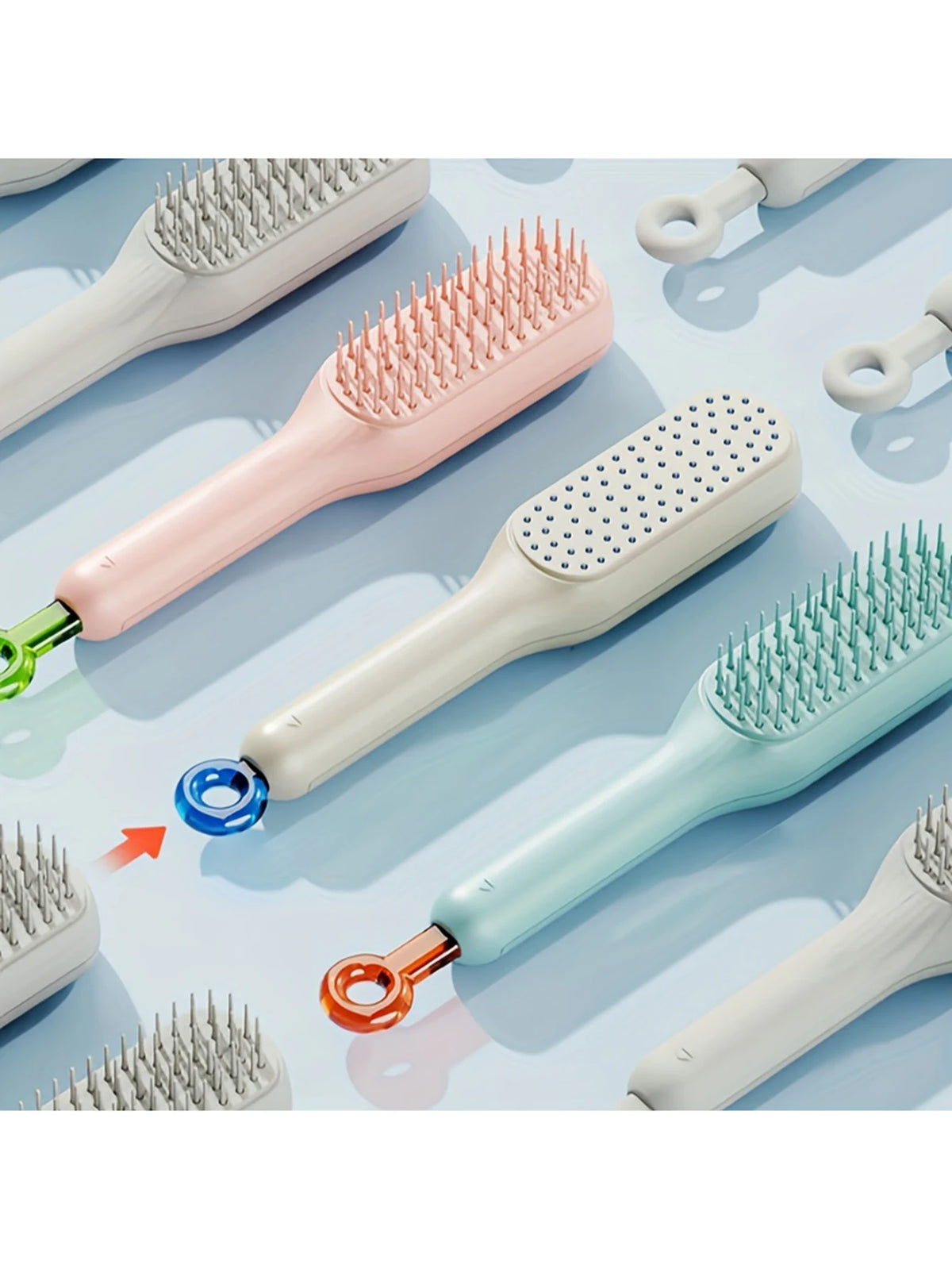 Self-Cleaning Anti-Static Hairbrush