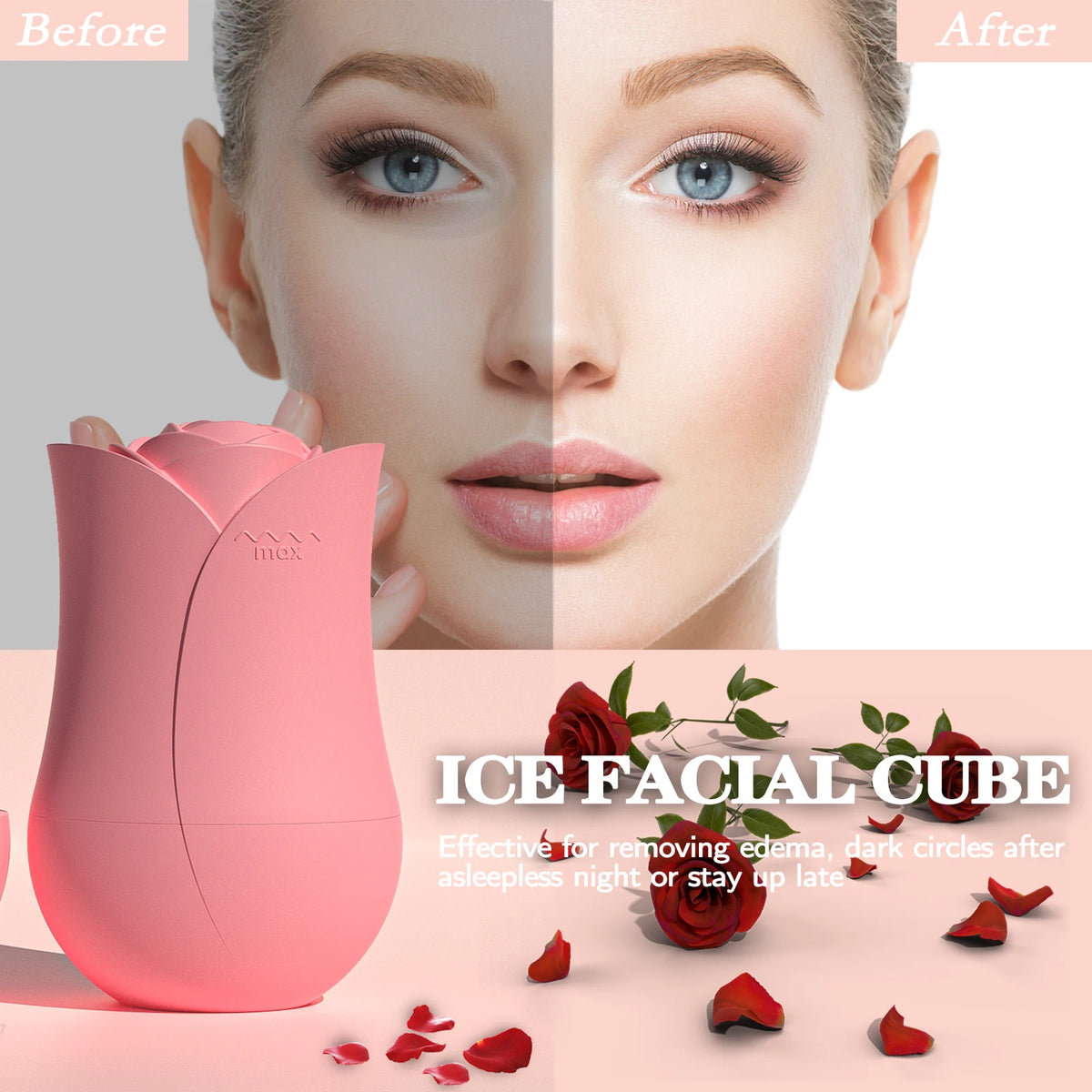 Rose-Shaped Facial Ice Roller