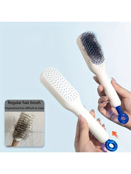 Self-Cleaning Anti-Static Hairbrush